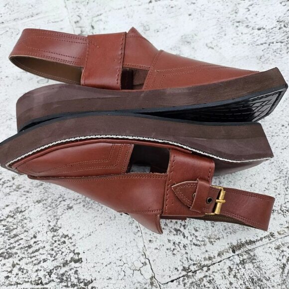 Kaptaan Chappal Men Sandal Shoes Brown Genuine Leather Upper Ethnic Size 8.5US main image 6